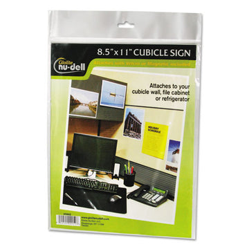NuDell™ Clear Plastic Sign Holder, All-purpose, 8 1-2 X 11 freeshipping - TVN Wholesale